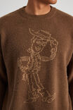 Toy Story X Half Half Crew Knit, LCN DIS BROWN/TOY STORY WOODY - alternate image 4