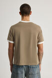 Half Half Slim Fit Ringer Tshirt, HH KHAKI MIST/CLOUD WIDE HALF HALF PILL - alternate image 3