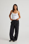 Phoebe Woven Sporty Trackpant, BLACK - alternate image 1