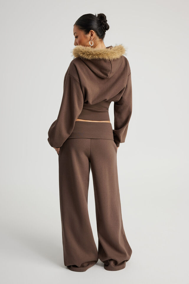 Wide Waistband Trackpant, MUD