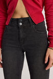 Stretch Bootleg Jean, WASHED BLACK - alternate image 4