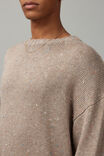 Boxy Textured Crew Knit, STONE/NEP TEXTURE - alternate image 4