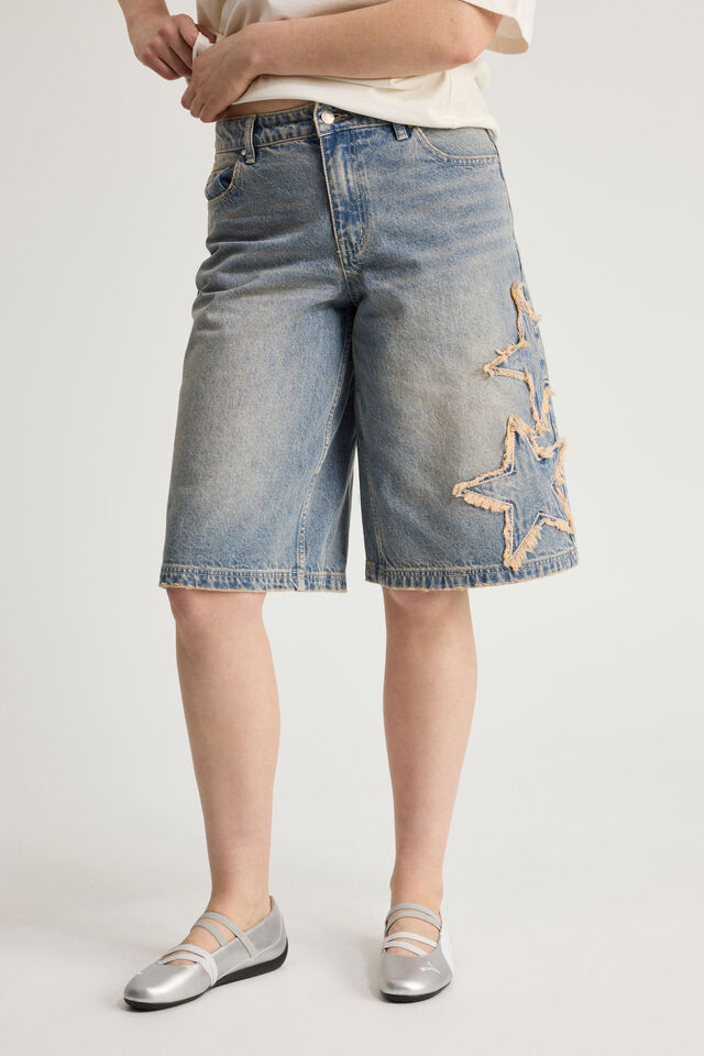 Mega Baggy Jort, PINK STATIC_STAR