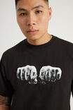 Half Half Heavyweight Core Fit Tshirt, HH BLACK/KNUCKLES - example image 4