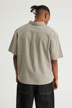 Half Half Short Sleeve Shirt, HH BEIGE BLK CHECK - example image 3