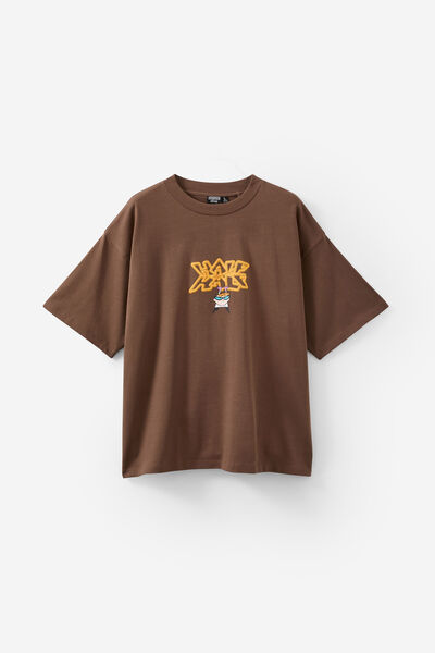 Cartoon Network X Half Half Box Fit Tshirt, LCN WB BRACKEN/DEXTER HALF HALF