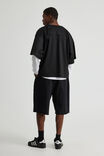 Baggy Track Short, BLACK - alternate image 3