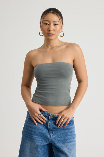 Authentics Longline Bandeau, WASHED OIL SLICK