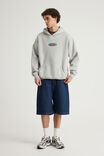 Half Half Hoodie, HH GREY MARLE/PRIMARY PILL - alternate image 2