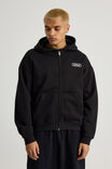 Half Half Zip Thru Hoodie, HH BLACK/WHITE PILL - alternate image 3