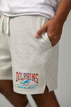 Nfl Textured Knit Track Short, LCN NFL GREY MARLE/DOLPHINS - alternate image 4
