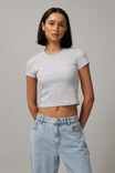 Ruby Rib Baby Tee, GREY MARLE - alternate image 1