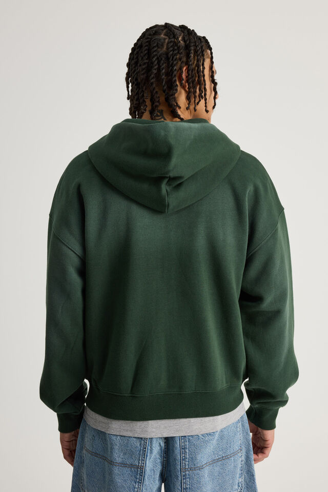 Half Half Zip Thru Hoodie, HH KELP/ON COMPANY TIME