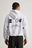 Open Gallery Hoodie, OG SILVER MARLE/OPEN GALLERY MOTIFS - alternate image 4