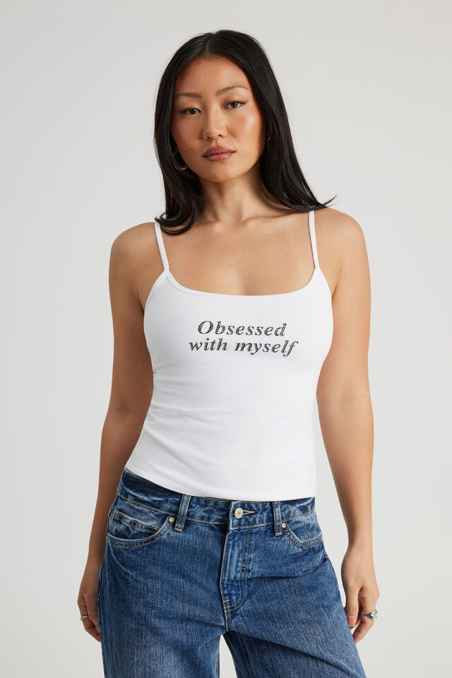 Kiki Cami, WHITE/OBSESSED