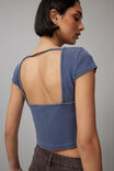 Hazel Open Back Tee, WASHED WORN BLUE - alternate image 4