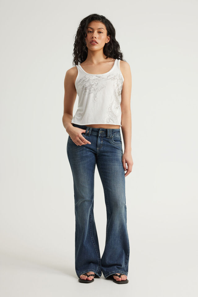 Slouchy Tank Top, CLOUD / TONAL DRAGON