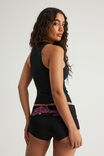 Snatched Racer Tank, BLACK - alternate image 3