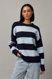Tanya Oversized Stripe Knit, NAVY STRIPE - alternate image 1