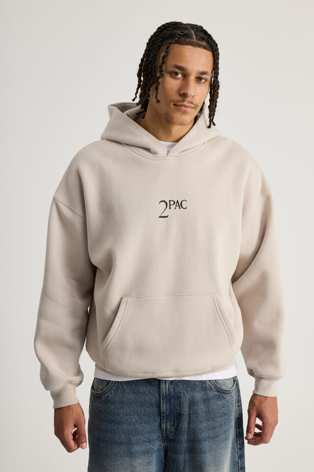 Music Merch Hoodie, LCN BRA FOG/TUPAC POETRY