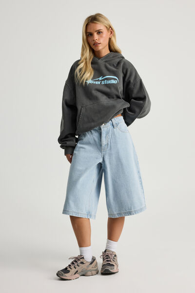 Mega Baggy Jort, FADED BLUE WASH