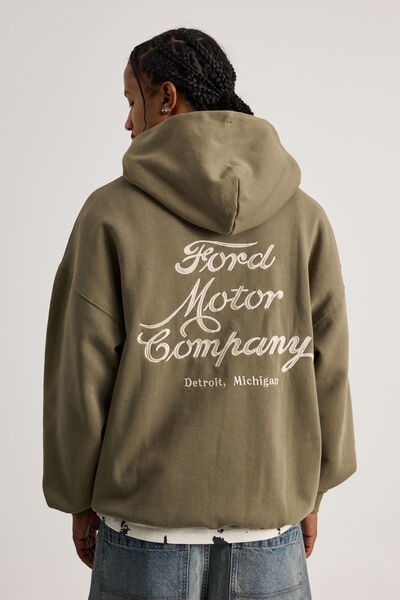 Ford Hoodie, LCN FOR WASHED DUSTY KHAKI/FORD MOTOR COMPANY
