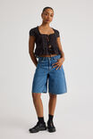 Sage Tie Front Top, BLACK - alternate image 2