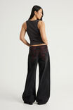 Mega Baggy Jean, BLACK/YOU RE MY BUTTERFLY - example image 3