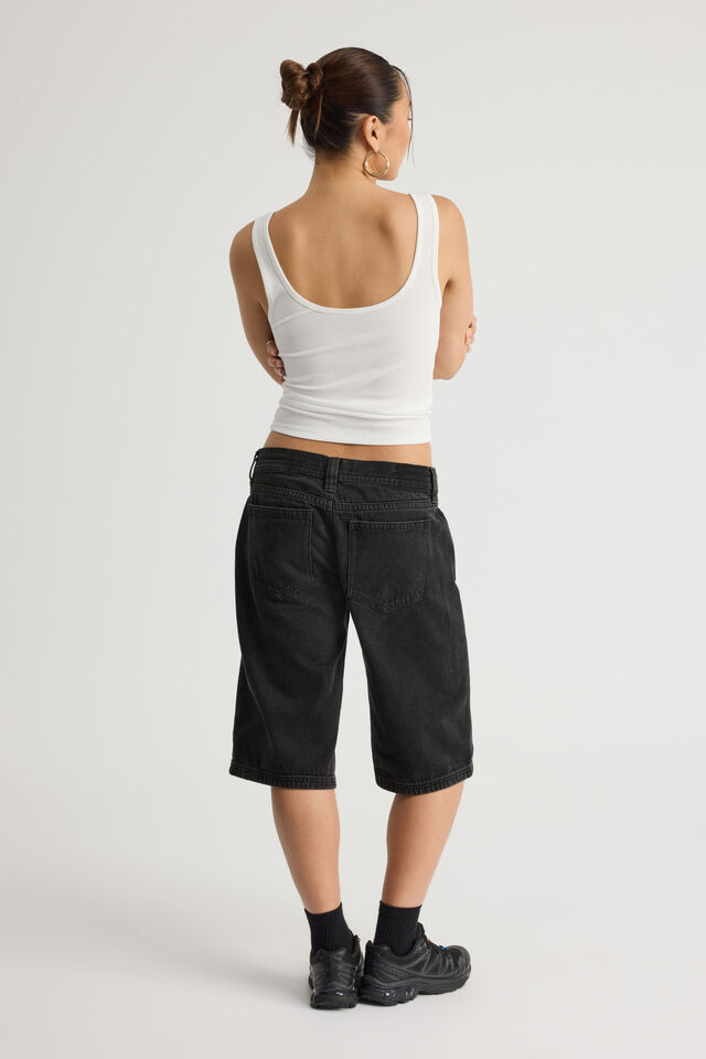 Luca Low Rise Jort, MAGNETIC BLACK