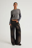 Layered Long Sleeve Top, WASHED IRON/SLATE - alternate image 2