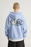 Half Half Zip Thru Hoodie, HH BLUE CHALK/ UNDERGROUND - alternate image 3