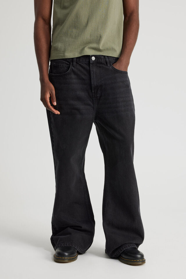 Notion Baggy Bootleg Jean, VINTAGE BLACK