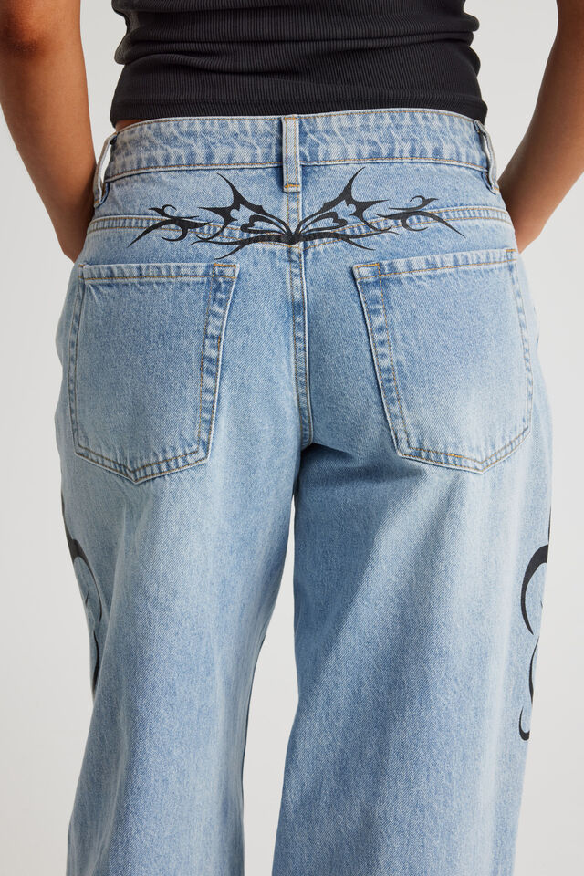 Mid Rise Baggy Jean, MADRID BLUE_BUTTERFLY