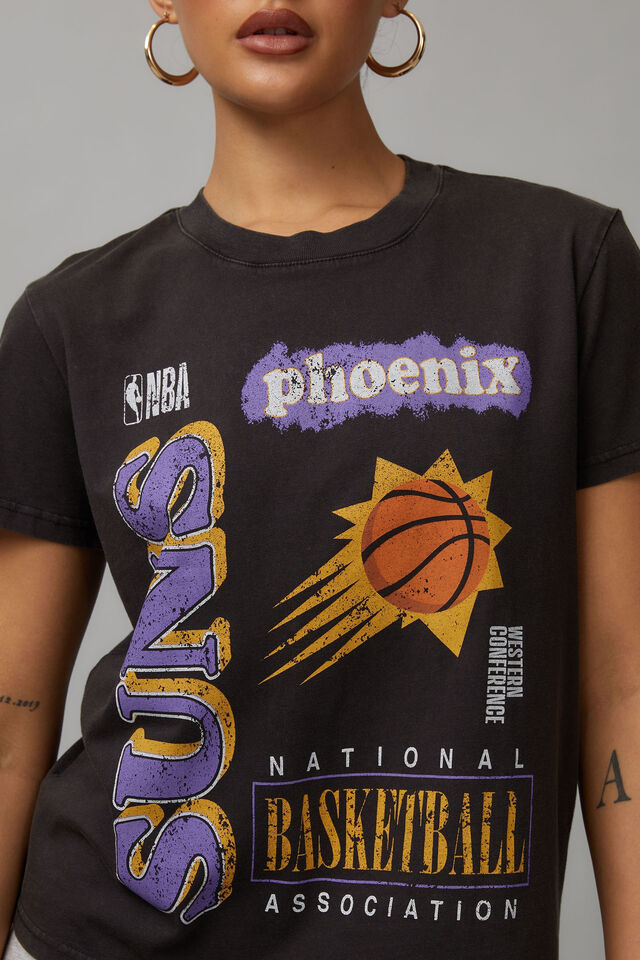 Nba Everyday Graphic Tee, LCN NBA SUNS PUZZLE / WASHED BLACK