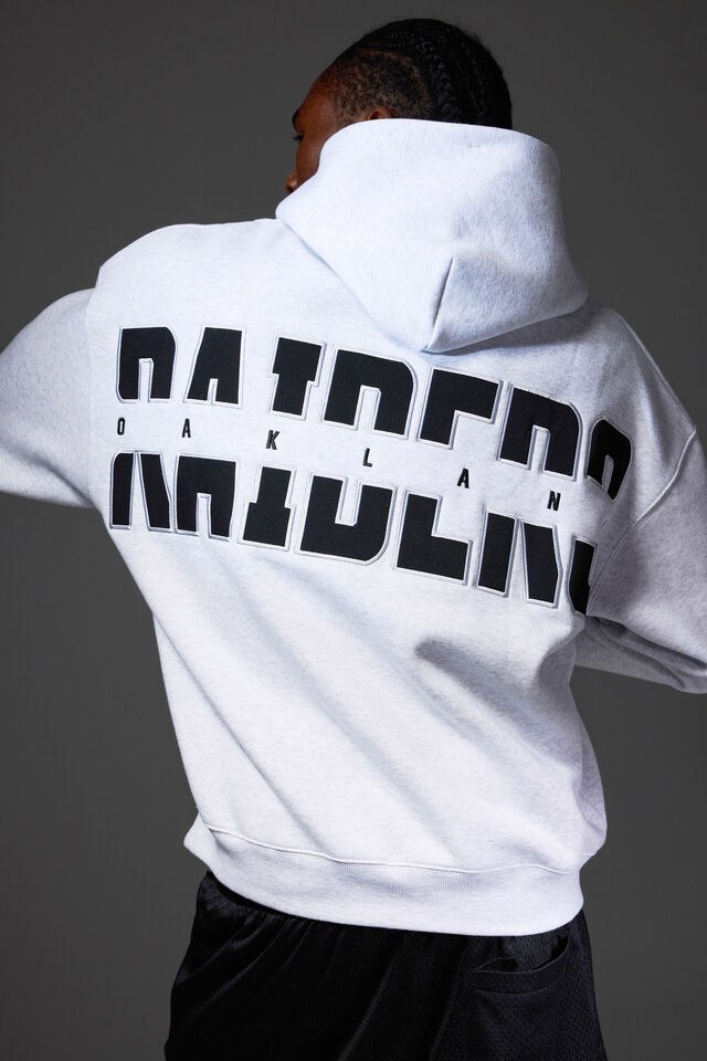 Nfl Hoodie, LCN NFL SILVER MARLE/RAIDERS DYSTOPIA SUPERSC
