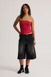 Leni Longline Gathered Bandeau, SCOOTER RED - alternate image 2