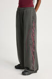Notion X Smolbrat Classic Wide Leg Trackpant, WASHED BLACK/SUPER SCRIPT - alternate image 2