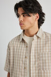 Short Sleeve Shirt, BEIGE CHECK - alternate image 4