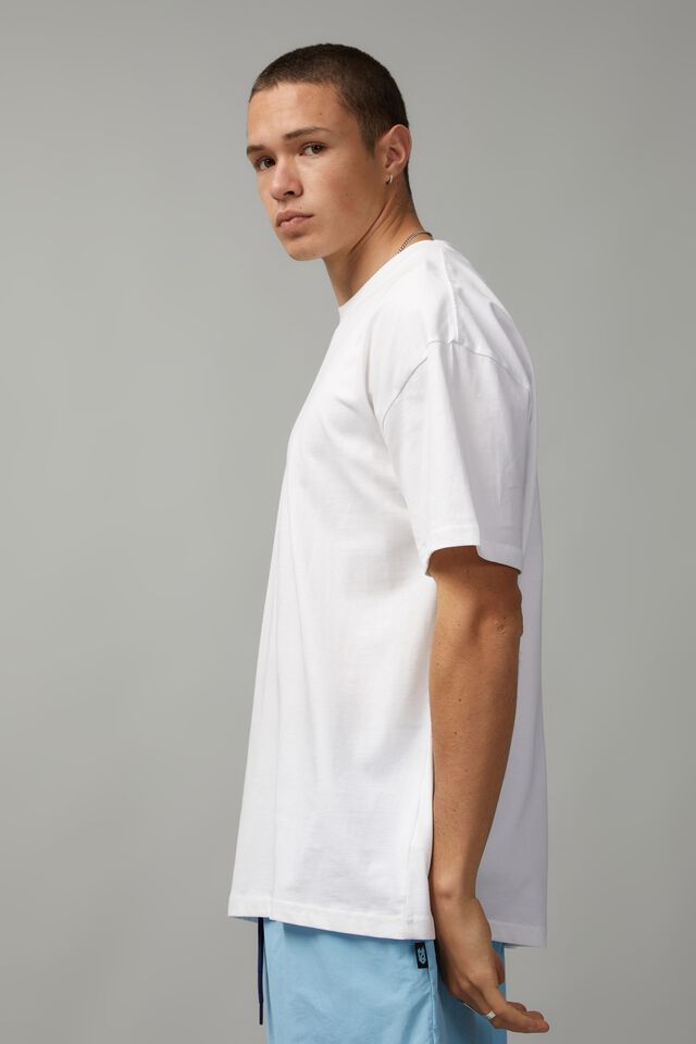Basic Oversized T Shirt, WHITE