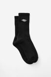 Unisex Rib Sock - Extra, HALF HALF BLACK MUSCLE HEART - alternate image 1