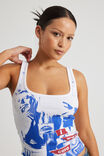 Graphic Scoop Neck Tank, WHITE/DON’T CARE - alternate image 4