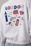 Graphic Hoodie, SILVER MARLE/LND ICONS - alternate image 5