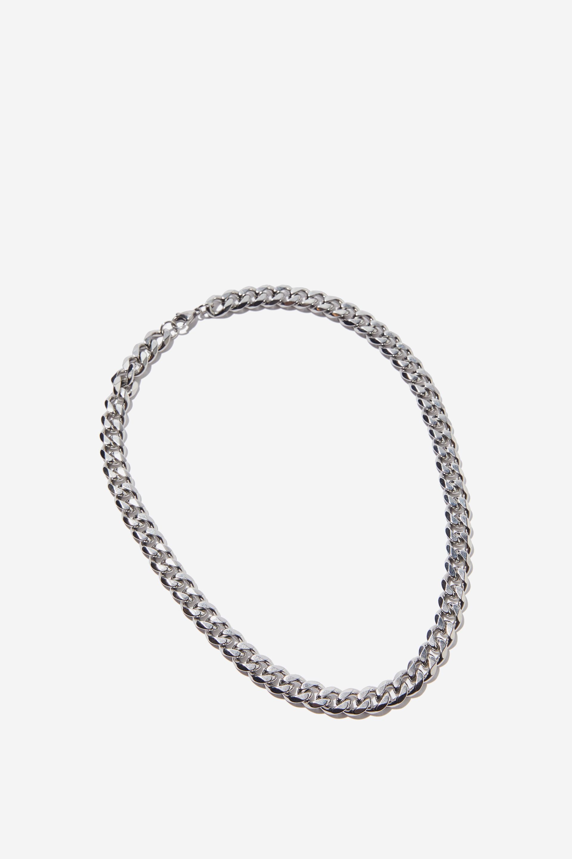 Guys top silver chain
