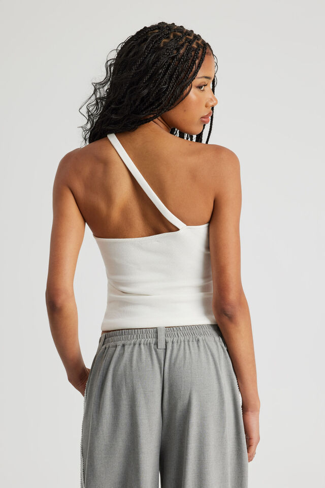 One Shoulder Buckle Top, CLOUD