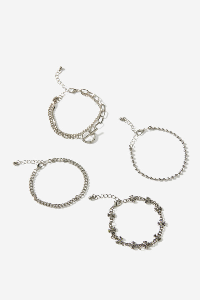 Casual Bracelet Pack, SILVER