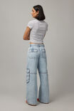 Lexi Baggy Cargo Jean, 90s BLUE - alternate image 3