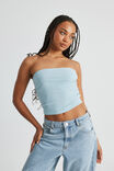 Gathered Bandeau, BLUE STRIPE - alternate image 1