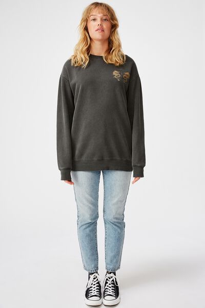 Graphic Sweater, WASHED BLACK/SINNER DRAGON