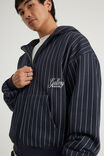 Open Gallery Zip Thru Hoodie, OG NAVY PINSTRIPE/GALLERY - example image 4