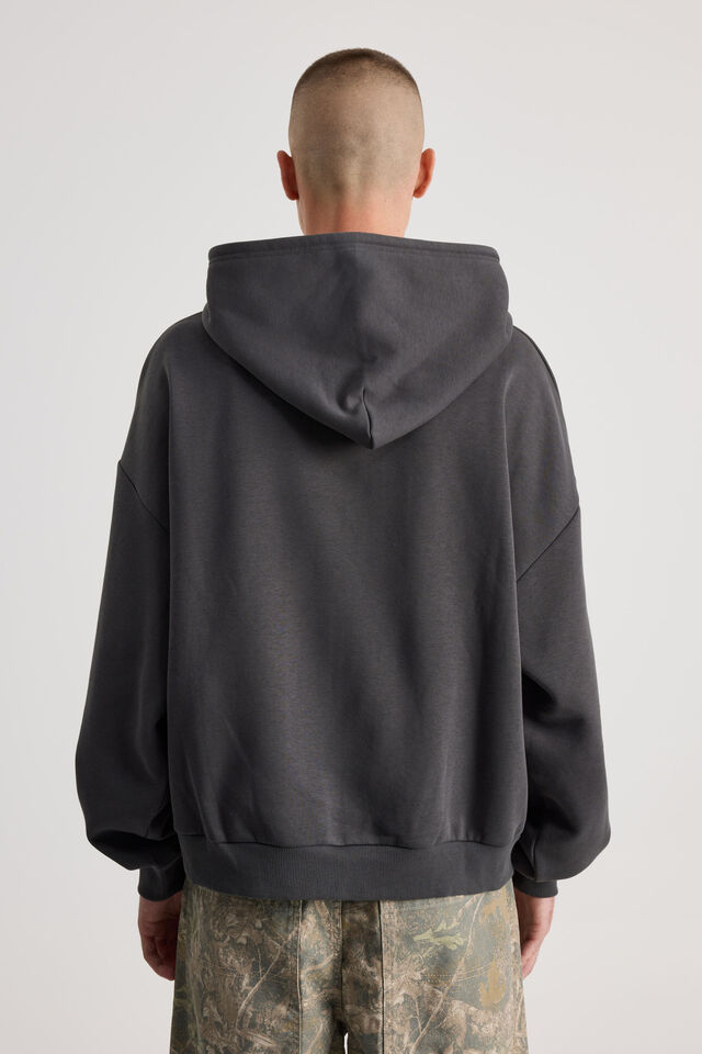 Half Half Zip Thru Hoodie, HH SLATE/HALF SHUFFLE